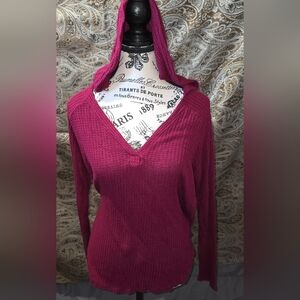 Cable knit forever 22 hooded cardigan sweater